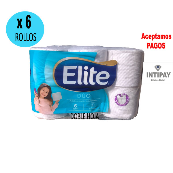 Papel Higienico Elite 6 Rollos doble hoja